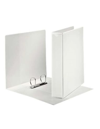 Classeur à anneaux Esselte Kangaroo Plus - Format A4 - Capacité de 380 feuilles - 2 anneaux de 40 mm - Blanc