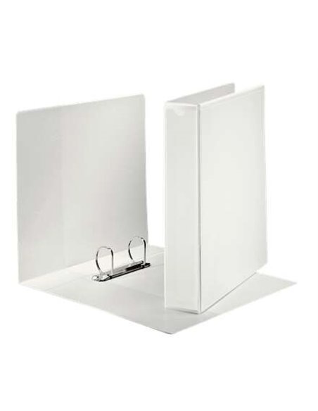 Classeur à anneaux Esselte Kangaroo Plus - Format A4 - Capacité de 380 feuilles - 2 anneaux de 40 mm - Blanc