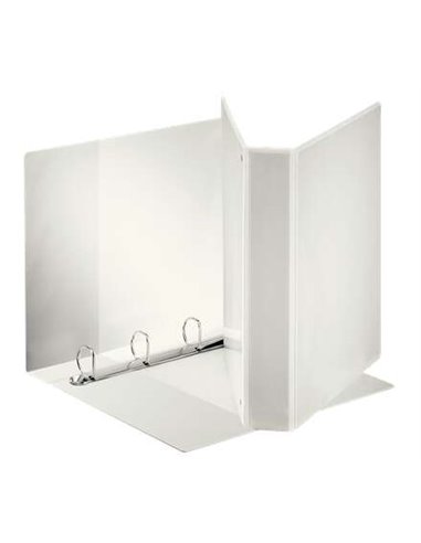 Classeur à anneaux Esselte Kangaroo Plus - Format A4 - Capacité de 380 feuilles - 4 anneaux de 40 mm - Blanc