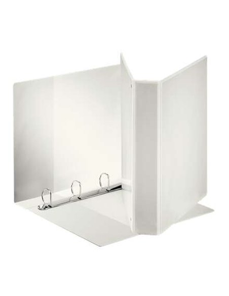 Classeur à anneaux Esselte Kangaroo Plus - Format A4 - Capacité de 380 feuilles - 4 anneaux de 40 mm - Blanc