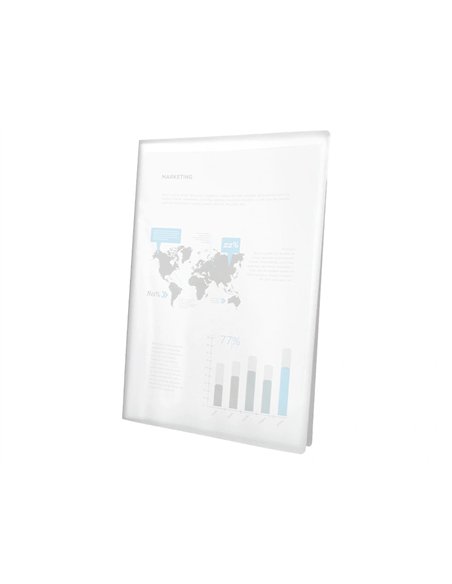 PROTÈGE-DOCUMENTS LIDERPAPEL POLYPROPYLÈNE COUVERTURE FLEXIBLE 20 POCHETTES FIXES A4 210X297MM TRANSPARENT