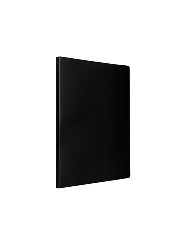 PROTÈGE-DOCUMENTS LIDERPAPEL POLYPROPYLÈNE COUVERTURE FLEXIBLE 10 POCHETTES FIXES A4 210X297MM NOIR OPAQUE