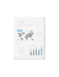 PROTEGE-DOCUMENTS LIDERPAPEL POLYPROPYLENE COUVERTURE  FLEXIBLE 80 POCHETTES FIXES A4 220X297MM TRANSPARENT 2
