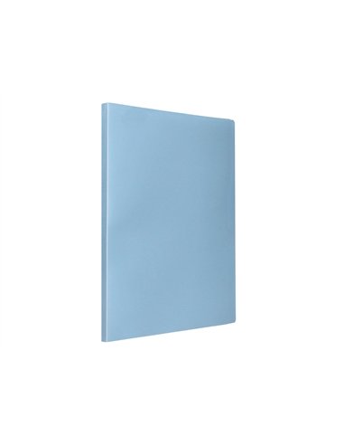 PROTEGE-DOCUMENTS LIDERPAPEL POLYPROPYLENE COUVERTURE  FLEXIBLE 80 POCHETTES FIXES A4 220X297MM BLEU CIEL OPAQUE