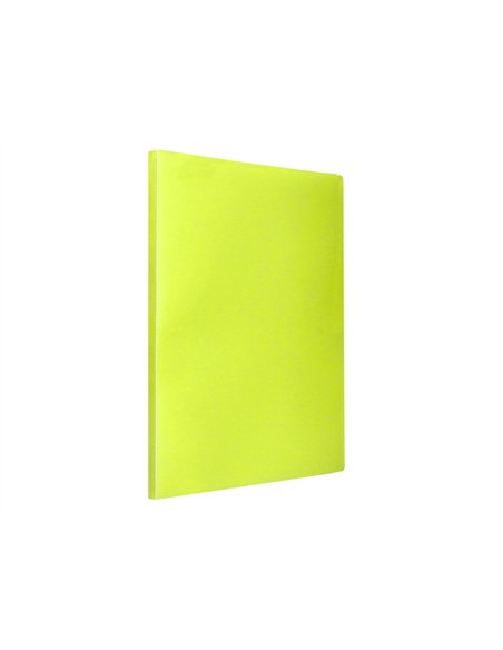 PROTEGE-DOCUMENTS LIDERPAPEL POLYPROPYLENE COUVERTURE  FLEXIBLE 40 POCHETTES FIXES A4 220X297MM JAUNE FLUO