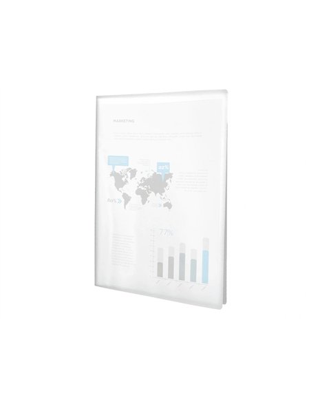 PROTEGE-DOCUMENTS LIDERPAPEL POLYPROPYLENE COUVERTURE  FLEXIBLE 40 POCHETTES FIXES A3 COLORIS TRANSPARENT