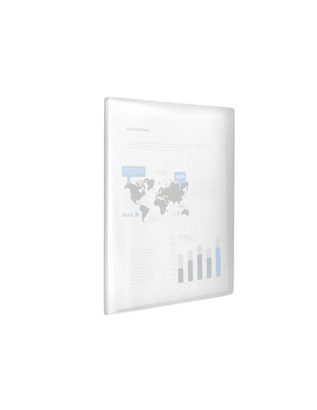 PROTEGE-DOCUMENTS LIDERPAPEL POLYPROPYLENE COUVERTURE  FLEXIBLE 40 POCHETTES FIXES A3 COLORIS TRANSPARENT