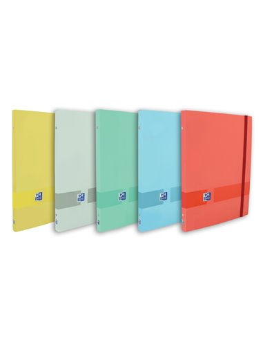 Chemise Oxford & You A4+ avec 12 intercalaires en carton - Couverture extra rigide - Fermeture élastique - Couleurs assorties