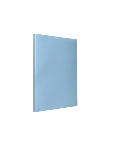 PROTEGE-DOCUMENTS LIDERPAPEL POLYPROPYLENE COUVERTURE  FLEXIBLE 10 POCHETTES FIXES A4 210X297MM BLEU CIEL OPAQUE