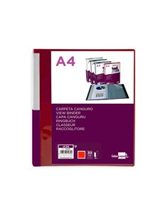 PROTEGE-DOCUMENTS LIDERPAPEL PERSONNALISABLE KANGOUROU POLYPROPYLENE 30 POCHETTES  FIXES A4 COLORIS ROUGE 2