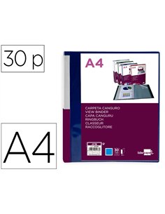 PROTEGE-DOCUMENTS LIDERPAPEL PERSONNALISABLE KANGOUROU POLYPROPYLENE 30 POCHETTES  FIXES A4 COLORIS BLEU