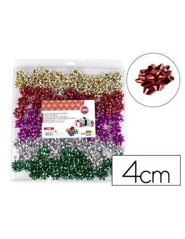 ÉTOILE ADHÉSIVE LIDERPAPEL FANTAISIE PETIT FORMAT LARGEUR ÉTOILE 4CM COLORIS MÉTALLISÉ