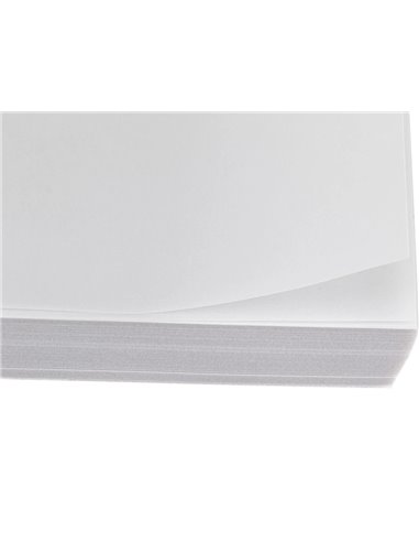 PAPIER VÉGÉTAL LIDERPAPEL CALQUE HAUTE TRANSPARENCE SURFACE RÉGULIÈRE SATINÉE 90G/M2 A4 210X297MM
