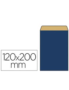 POCHETTE KRAFT VERGÉ 60G 120X45X200MM COLORIS BLEU