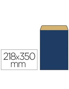 POCHETTE KRAFT VERGÉ 60G 180X60X350MM COLORIS BLEU