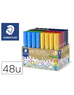 FEUTRES STAEDTLER JUMBO 328 COLORIS ASSORTIS POT DE 48