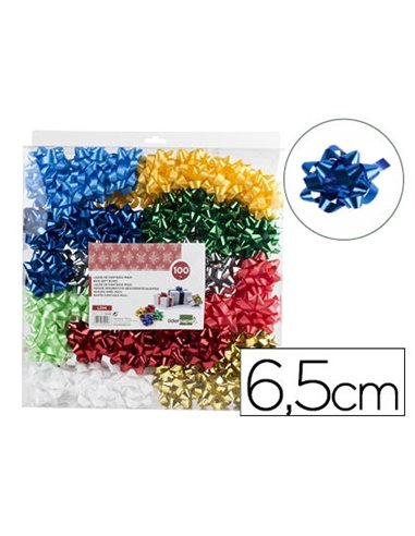 ÉTOILE ADHÉSIVE LIDERPAPEL FANTAISIE FORMAT MAXI LARGEUR ÉTOILE 6.5CM COLORIS MÉTALLISÉ