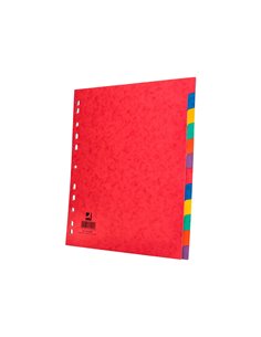 INTERCALAIRE Q-CONNECT CARTE LUSTRÉE 225G 12 POSITIONS A4+ 212X310MM 2