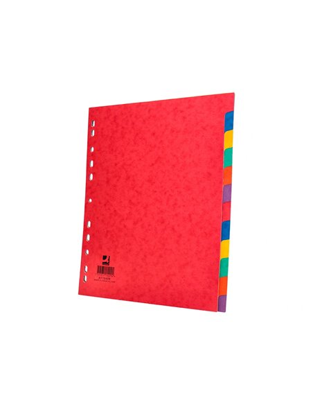 INTERCALAIRE Q-CONNECT CARTE LUSTRÉE 225G 12 POSITIONS A4+ 212X310MM