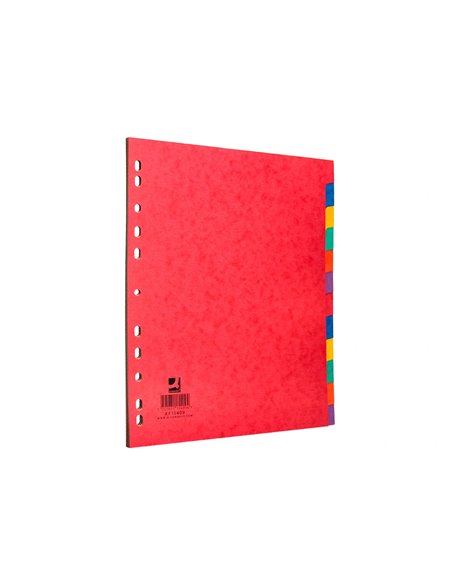INTERCALAIRE Q-CONNECT CARTE LUSTRÉE 225G 12 POSITIONS A4+ 212X310MM