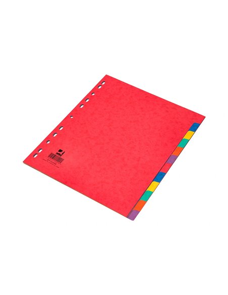 INTERCALAIRE Q-CONNECT CARTE LUSTRÉE 225G 12 POSITIONS A4+ 212X310MM