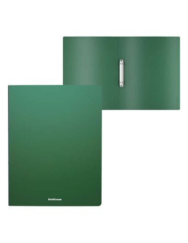Classeurs à anneaux classiques Erichkrause Matt - 2 anneaux de 24 mm - Format A4 - Vert