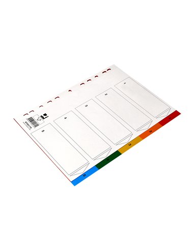 INTERCALAIRE Q-CONNECT PLASTIQUE 5 POSITIONS A4  INDICE MULTIPERFORE