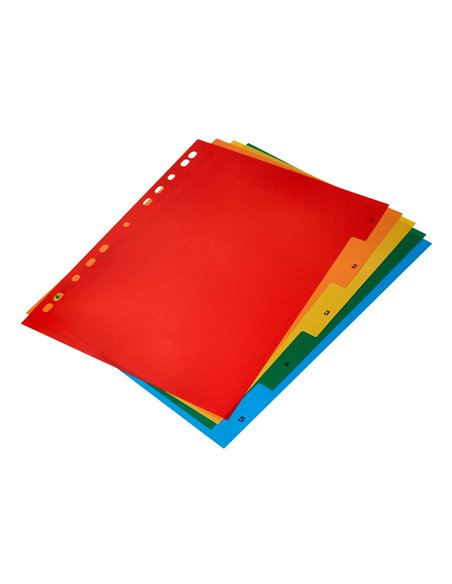 INTERCALAIRE Q-CONNECT PLASTIQUE 5 POSITIONS A4  INDICE MULTIPERFORE