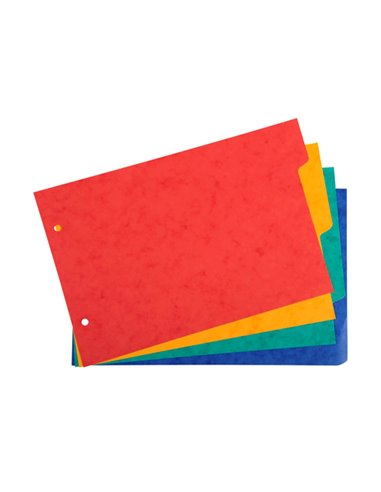 INTERCALAIRES POUR FICHES BRISTOL A5 148X210MM 4  POSITIONS