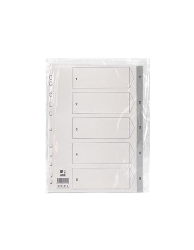 INTERCALAIRE Q-CONNECT NUMERIQUE 1-5 PLASTIQUE 5 POSITIONS A4 INDICE  MULTIPERFORE