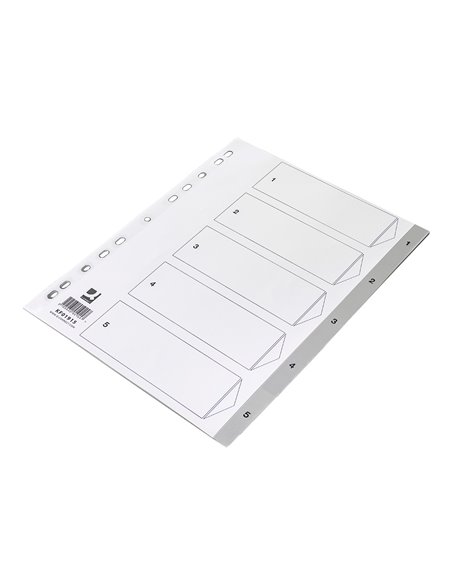 INTERCALAIRE Q-CONNECT NUMERIQUE 1-5 PLASTIQUE 5 POSITIONS A4 INDICE  MULTIPERFORE