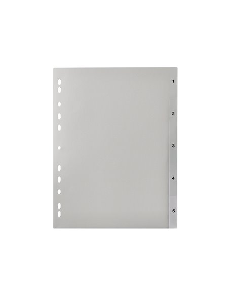 INTERCALAIRE Q-CONNECT NUMERIQUE 1-5 PLASTIQUE 5 POSITIONS A4 INDICE  MULTIPERFORE