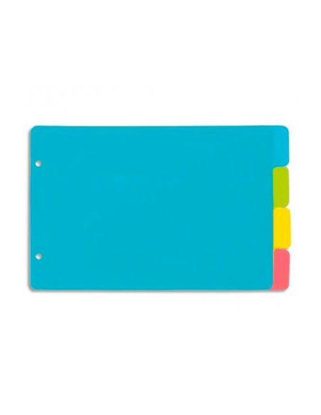 INTERCALAIRES VIQUEL A5 HAPPY FLUO 4 POSITIONS 14,5X22,5CM  COLORIS ASSORTIS