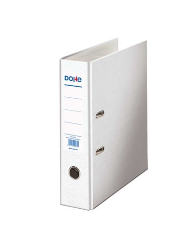 Classeur à levier Dohe, format folio, dos 70 mm, œillet, anneau et porte-cartes sur le dos, carton doublé polypropylène, coins m
