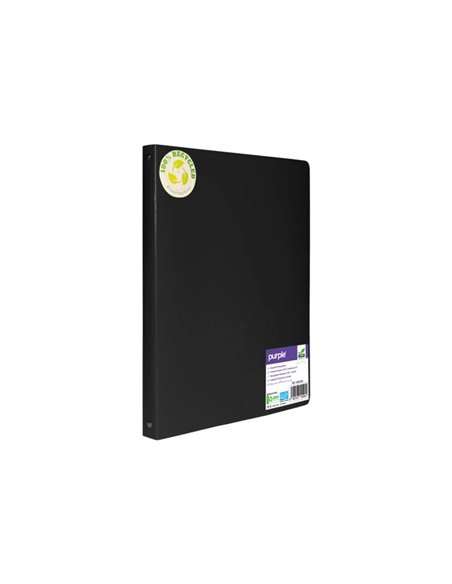 CLASSEUR 4 ANNEAUX POLYPRO RECYCLE OFFICE PLAST DOS 20MM COLORIS NOIR