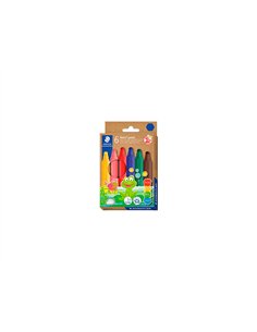 FEUTRE COLORIAGE STAEDTLER NORIS JUNIOR 329 HEXAGONAL  POINTE LARGE COLORIS ASSORTIS ETUI CARTON 6 UNITES