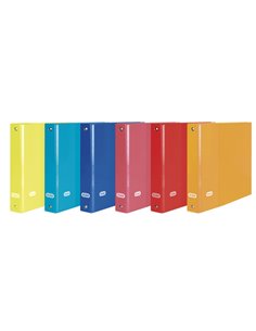 Classeur Elba Color Life à 4 anneaux 35 mm 4 oz x 20 oz - Solide et durable - Grande capacité de rangement - Couleurs assorties