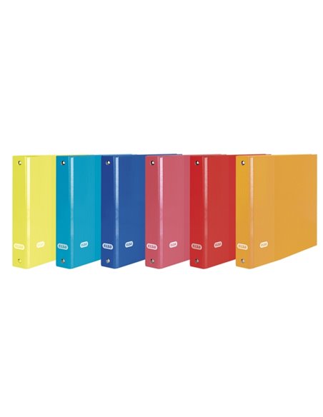 Classeur Elba Color Life à 4 anneaux 35 mm 4 oz x 20 oz - Solide et durable - Grande capacité de rangement - Couleurs assorties