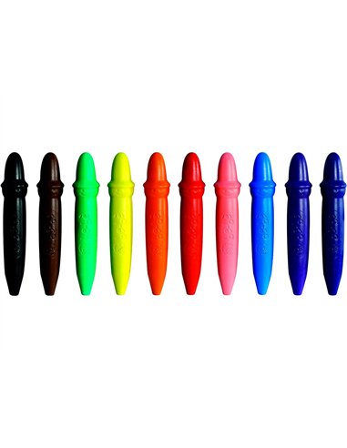 CRAYON CIRE COULEUR GIOTTO BE-BÈ + 1 TAILLE-CRAYON ÉTUI 10 UNITÉS