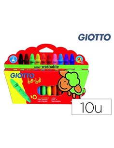 CRAYON COULEUR GIOTTO BE-BÈ POT 10 UNITÉS