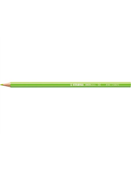 CRAYON DE COULEUR STABILO GREENCOLORS ARTY HEXAGONAL  FIN BOIS CERTIFIE FSC MINE  SOLIDE 3MM ETUI CARTON 24