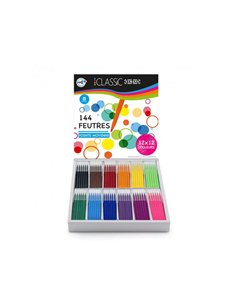 CLASSPACK FEUTRES DE COLORIAGE ULMANN POINTE MOYENNE BLOQUEE 144  UNITES COLORIS ASSORTIS