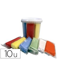 PÂTE À CRAIE PÉBÉO 110G COLORIS ASSORTIS LOT DE 10 PAINS