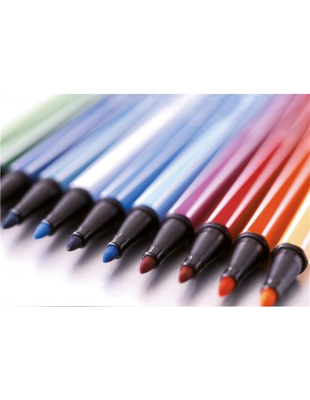 FEUTRE COLORIAGE STABILO PEN 68 ENCRE AQUARELLABLE POINTE OGIVE BLOQUÉE ÉTUI CHEVALET POCHETTE 10 UNITÉS