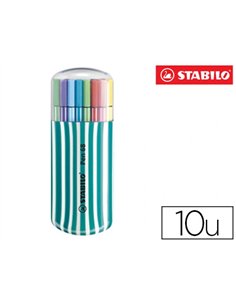 FEUTRE COLORIAGE STABILO PEN 68 ENCRE AQUARELLABLE POINTE OGIVE BLOQUÉE ÉTUI ZEBRUI 20 UNITÉS