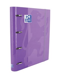 Classeur à anneaux Oxford Europeanbinder Classic A4+ avec recharge, grille 5x5 - Couverture extra rigide - Fermeture élastique -