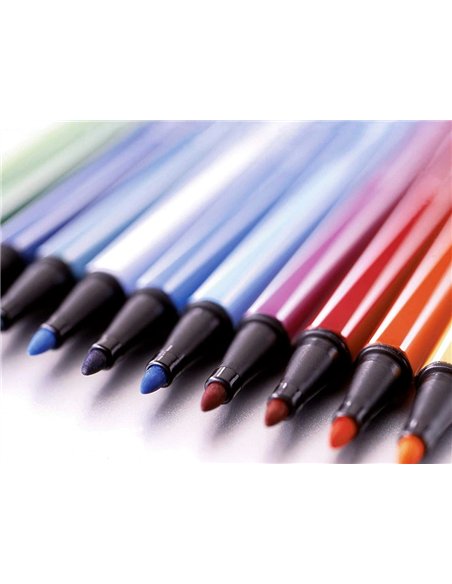 FEUTRE DESSIN STABILO PEN 68 ARTY ENCRE INODORE BASE EAU POINTE MOYENNE TRACE 1MM ETUI CARTON 24 UNITES