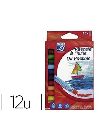 PASTEL HUILE LEFRANC BOURGEOIS 60MM DIAMÈTRE 8MM COLORIS ASSORTIS BOÎTE 12 UNITÉS