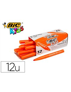FEUTRE BIC KIDS VISACOLOR XL ENCRE LAVABLE POINTE LARGE  BLOQUEE COLORIS ORANGE