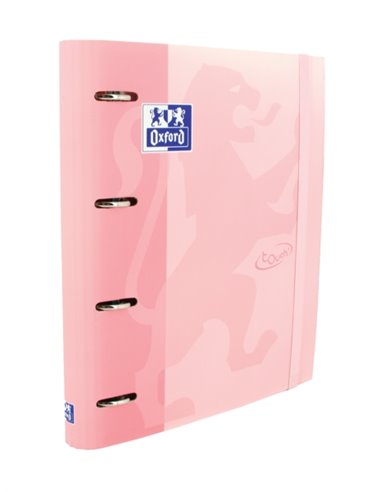 Classeur à anneaux Oxford Europeanbinder Touch A4+ avec recharges, grille 5x5 - Couverture extra rigide - Fermeture élastique - 